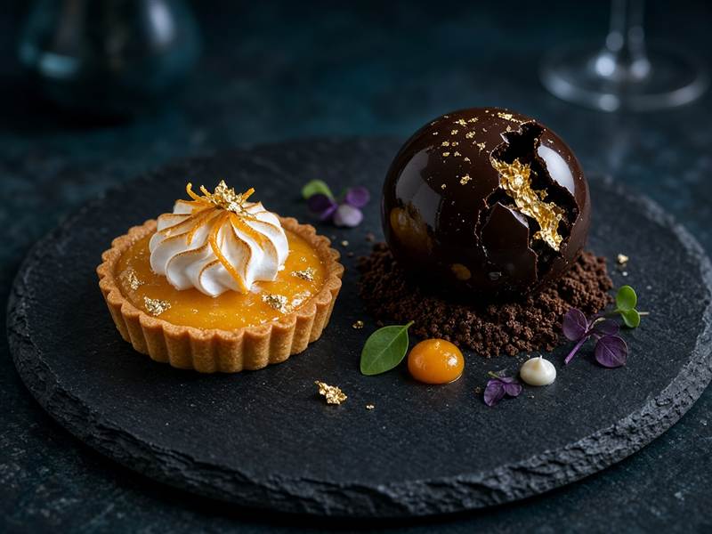 Dessert cacao et agrumes